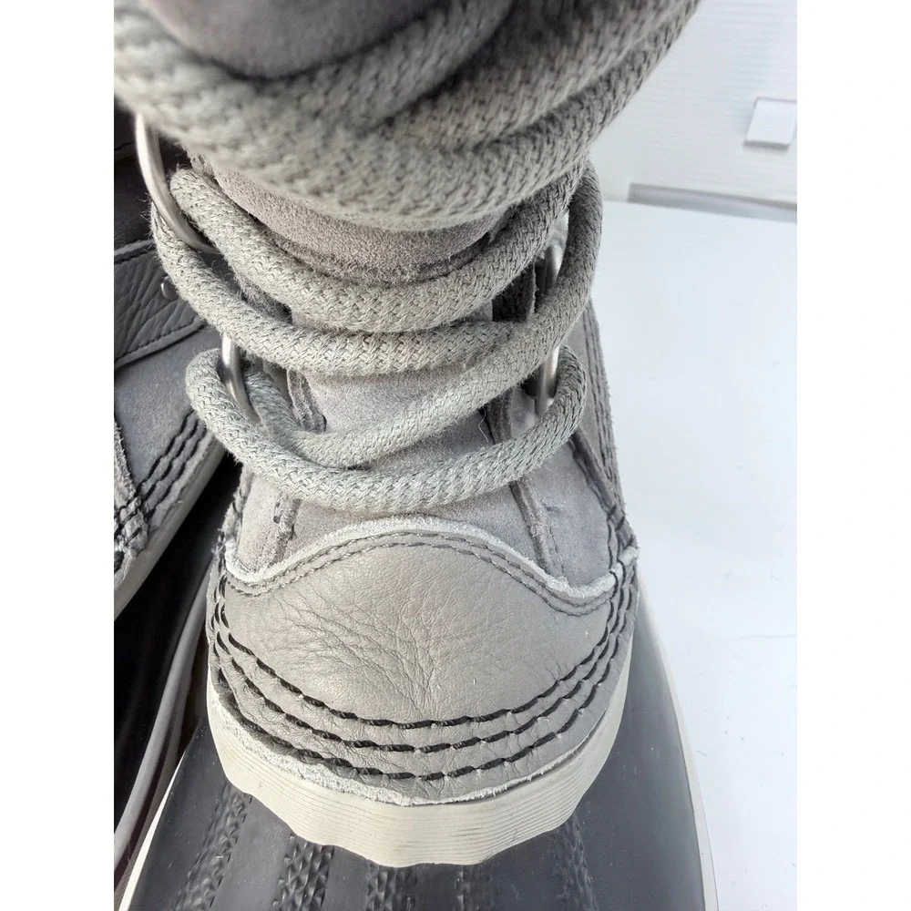 Sorel Joan of Arctic Quarry Grey Waterproof Faux Fur Snow Boots Womens